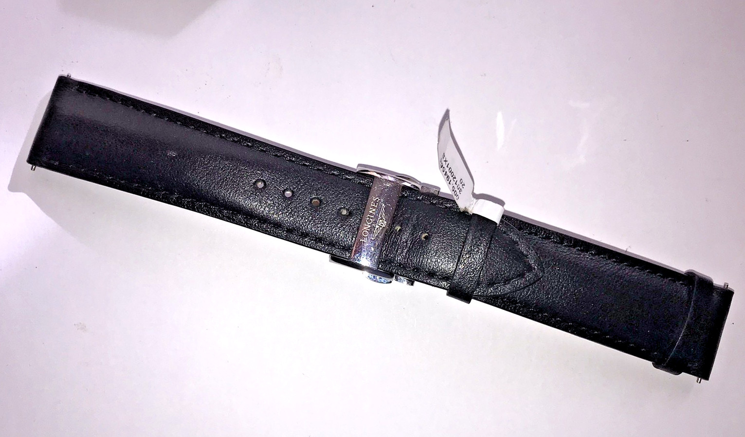 LONGINES stainless steel buckle on ZRC strap 20mm watch band chrono strap