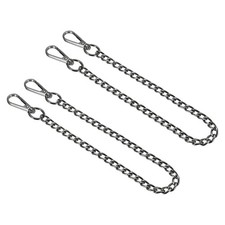 2 Pcs 16" Purse Chain Strap Iron Bag Strap Replacement for Handbag Clutch Black