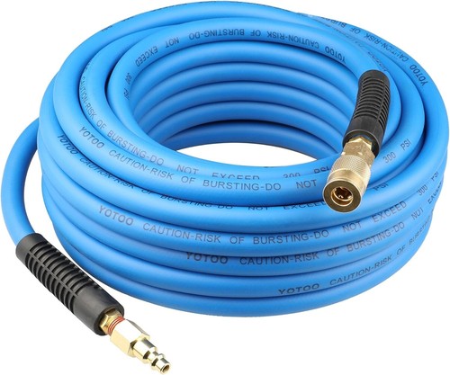 Luftschlauch 3/8 Zoll x 50 Fuß strapazierfähig flexibel knickfest blau - Bild 3 von 8