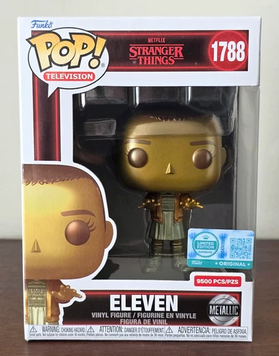 Funko Pop Stranger Things Eleven #1788 Metallic Gold Target LE 9500 w/ Protector
