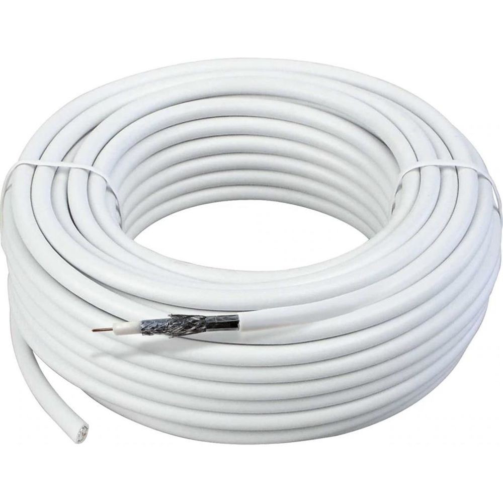 Schwaiger SAT Koaxialkabel 110 dB SAT-Kabel 50m wei Satellitenkabel 9590₽