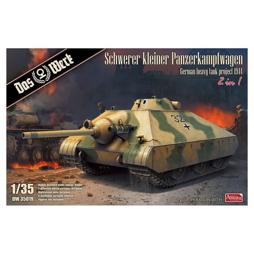 Das Werk 1:35 Schwerer kleiner Panzerkampfwagen 1944 2 in 1 Military Model Kit