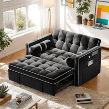 3 in 1 Convertible Sleeper Sofa Bed,Pull Out Couch for Living Room with USB Port