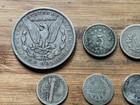 Old Obsolete US Coin Collection of 12 coins including a 1879 Morgan dollar. — photo 10