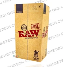 RAW Classic King Size Cones | Bulk Box | 1400 Cones