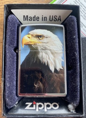 Original Brandneu 2011 Zippo Feuerzeug MAJESTIC GOLDEN EAGLE Brilliant Chrome