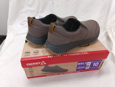 Gerry MOC II Men's Slip On Soft Lightweight, Brown , Shoes Size 10
