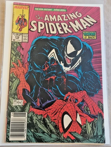 Amazing Spiderman #316 VF- 1989 McFarlane 1ST Full Venom Cover