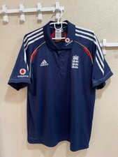 England 2009 Training Cricket Polo Shirt Adidas Size L