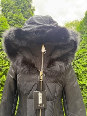 NICOLE BENISTI SERIES COURVECHAL Puffer Down BLACK JACKET COAT