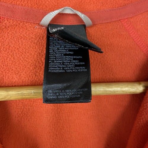 The North Face Womens Sweatshirt Large Orange 1/2 Zip Long Sleeve Fleece Logo - Picture 14 of 21