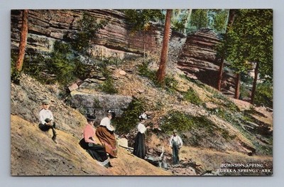 Antique Arkansas Postcard EUREKA SPRINGS Johnson Spring 1900s