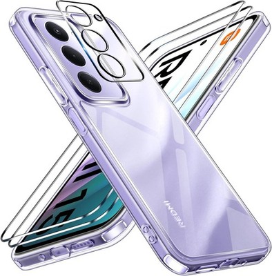 Klar Hülle + Displayglas Xiaomi Redmi 15 5G/ 4G Panzerfolie Glas 9H Full Cover