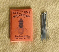 Entochrysis stainless mounting insect pins 100 size 3 entomology beetles