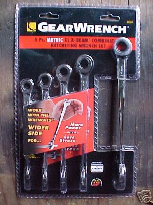 GearWrench 5pc. Met XL X-Beam Combo Wrench Set #95554