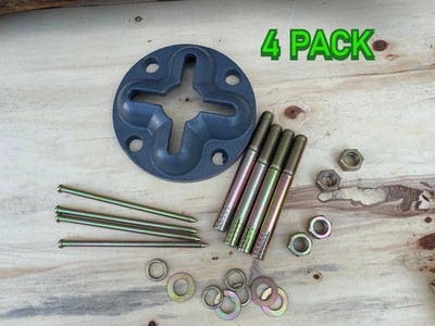 4 Pack Auto Body Floor Anchor Pot Set DIY 10 Ton Hold Chain Slots In Ground Slot