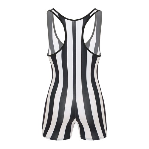 UK Mens Sexy Striped Wrestling Singlet Bodysuit Weight Lifting Leotard Swimsuit - Picture 30 of 55