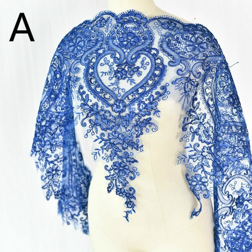 Sequin Embroidered Floral Lace Fabric Wedding Bridal Dress Decor DIY Elegant New - Picture 13 of 28