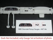 1960 CHEVROLET FLEETSIDE PICKUP GAUGE FACES for 1/25 scale AMT kits  PLEASE READ