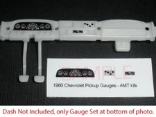 1960 CHEVROLET FLEETSIDE PICKUP GAUGE FACES for 1/25 scale AMT kits—PLEASE READ