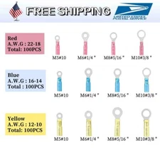 Heat Shrink Connectors Electrical Crimp Wire Connector Marine Ring Terminals