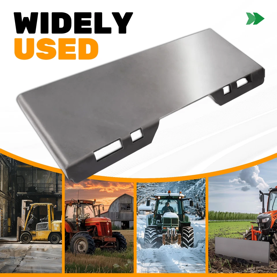 1/4" 5/16" 3/8" 1/2"Skid Steer Mount Plate Adapter Loader Quick Tach Attachment - Image 3 of 4