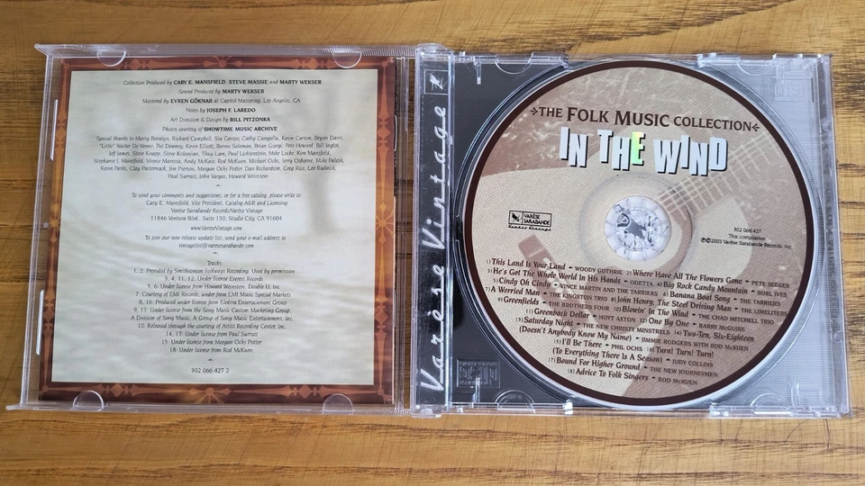 In the Wind: The Folk Music Collection Music CD - [FAIR CD / FAST SHIPPING] Foto 2 de 4