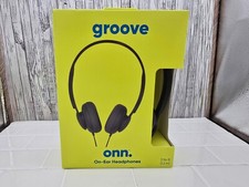 New Groove Onn Adjustable Lightweight On-Ear Headphones 3.5mm Aux cable 3.94 ft