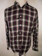 Beautiful Men's Small Tommy Hilfiger Red Plaid Long Sleeve Button-Down Shirt