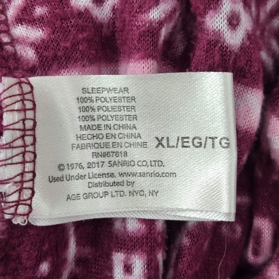 Ropa de dormir para mujer Hello Kitty XL rosa Fair Isle de una pieza con logotipo polar Foto 4 de 4