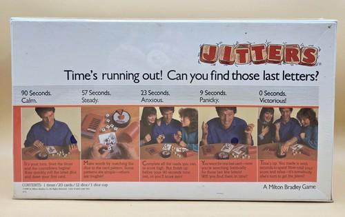 Vintage 1986 Milton Bradley JITTERS Word Board Game Ages 10+ BRAND NEW, SEALED - Picture 2 of 10