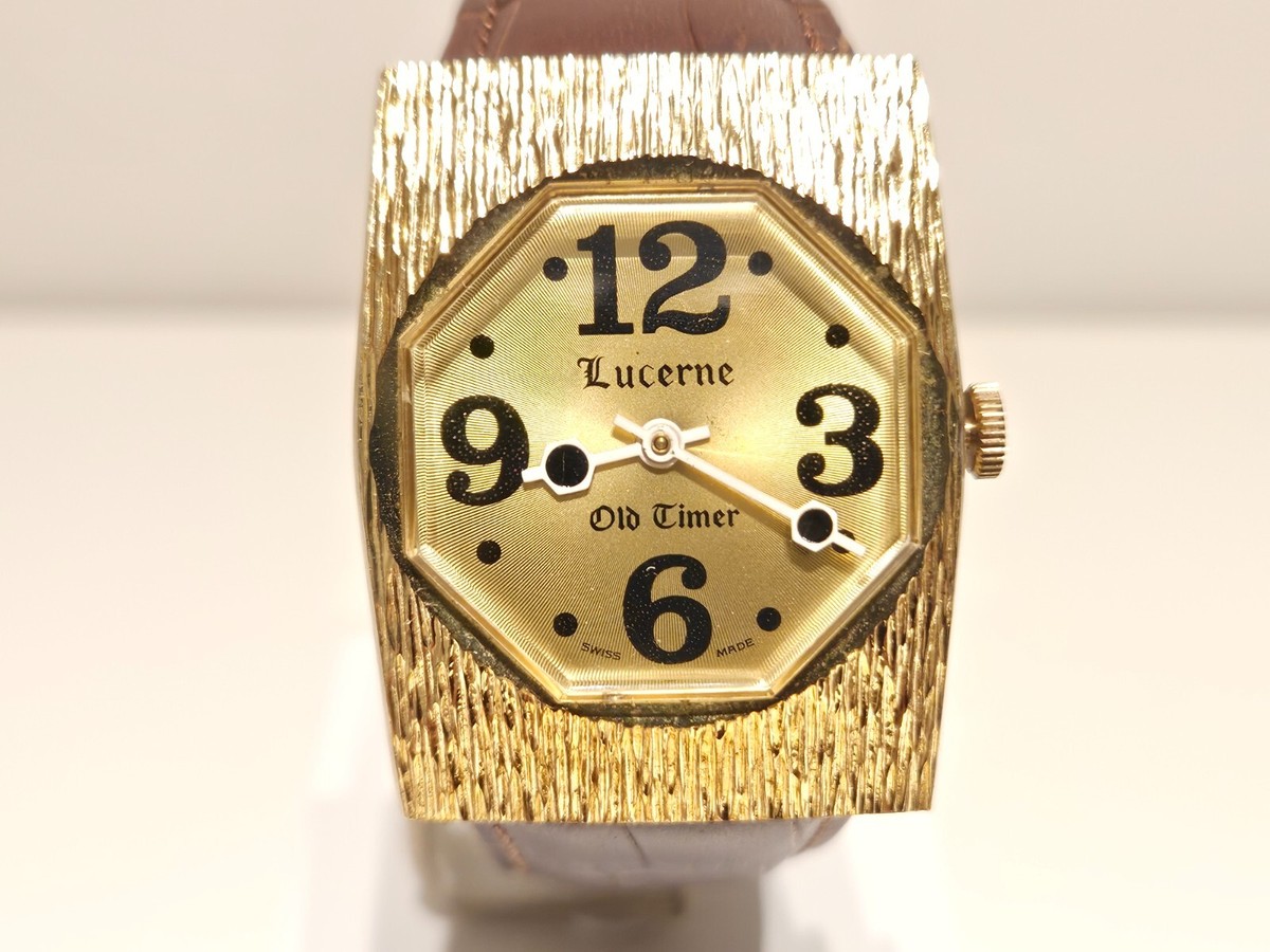 VINTAGE BIG RECTANGLE GOLD PLATED MEN