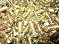 100 3/8-16 X 1-1/4 Hex Head Cap Screws Grade 8 Zinc Yellow
