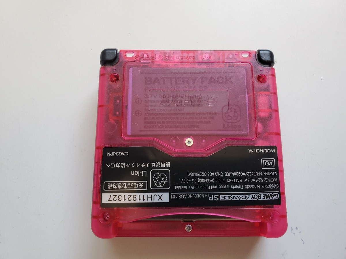 Nintendo Game Boy Advance GBA SP Clear berry pink System AGS