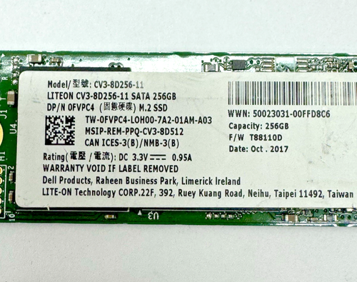 (256GB) Lite-On Dell FVPC4 SSD Solid State Drive, CV3-8D256-11 - Picture 2 of 2