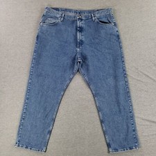 Vintage Wrangler 42x30 Relaxed Fit Blue Jeans Old School Heavy Denim Quality