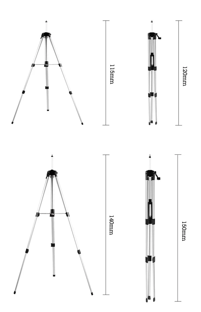 Laser Level Tripod Adjustable Height Aluminum Tripod Stand for Self Leveling New