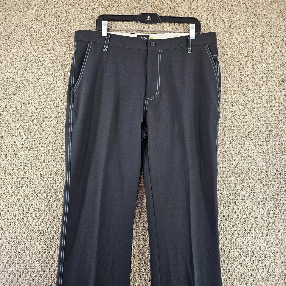 Calça de golfe Sligo masculina tamanho 36 frente plana elástica preta - Imagem 2 de 4