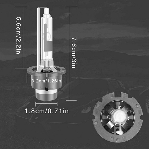 2x D2S 35W 8000K HID Xenon Replacement Low/High Beam Headlight Lamp Bulbs Blue - Picture 8 of 12