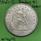 1860-O Seated Liberty Dollar $1 Choice AU About Uncirculated