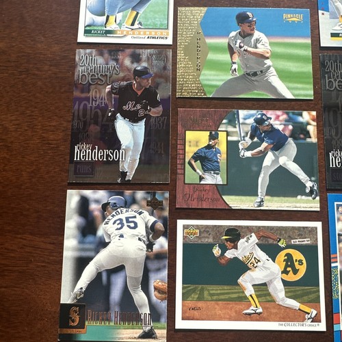 Rickey Henderson (12) Card Lot 1981 Topps Scratch-Off,Upper Deck,Inserts,etc. NM - Picture 4 of 12