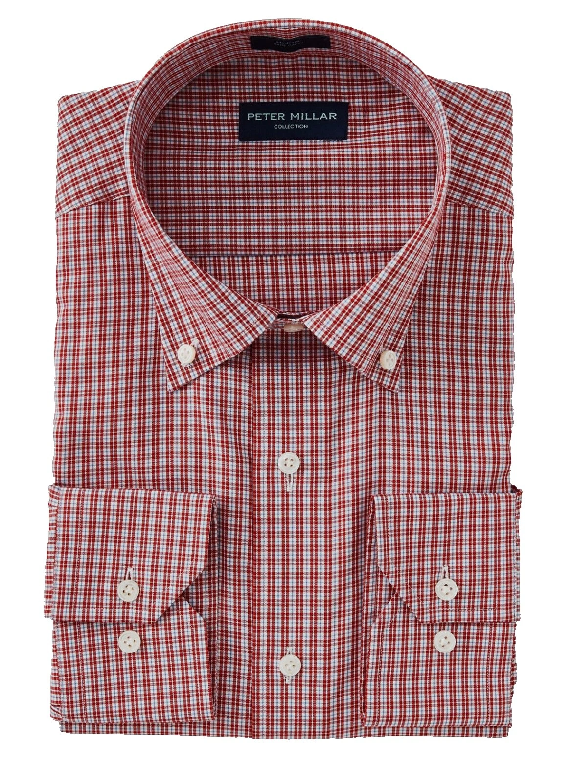 Peter Millar Plaid 100% Cotton Dress Shirts for Men