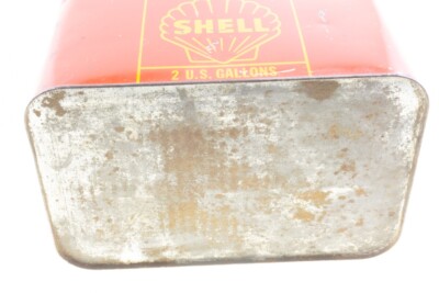 USヴィンテージオイル缶　 SILVER SHELL MOTOR OIL vintage silver shell motor oil 2 gallon motor oil can 1950s
