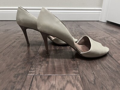 Halogen Women's Size Beige Taupe inch Peep Toe Heels, B