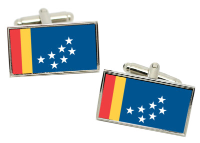 Durham Nc (USA) Flagge Manschettenknöpfe IN Chrom Geschenkpackung