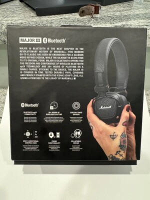 Marshall Major III On the Ear Bluetooth Headphones - Black | eBay