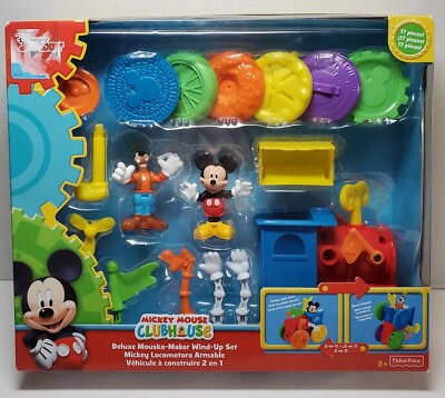 NIP-Mickey Mouse Clubhouse Deluxe Mouska-Maker Wind-Up Build 17pc