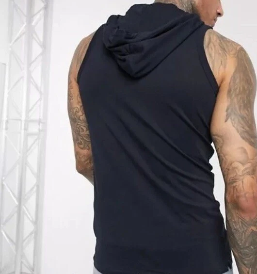 French Connection Tall Sleeveless Hoodie Black Size S | eBay
