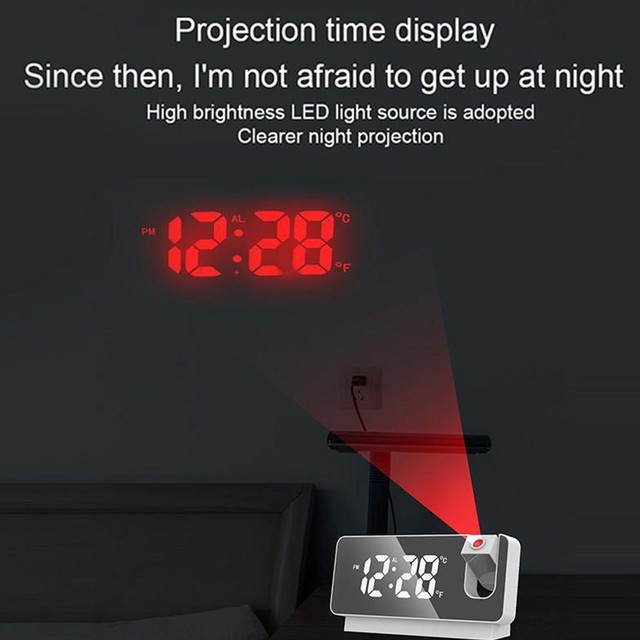 Digital LED Projection Clock with FM Electronic Radio Alarm Projection Time M8P5 Digital LED Projection Clock with FM Electronic Radio Alarm Projection Time M8P5