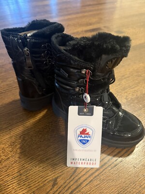 Pajar Tacey Low Kids Black Sz 32 Snowboots Waterproof Winter